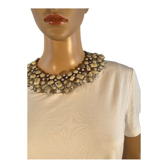 Sophia + Kate Collection Women’s Gemstone Collar Necklace Ivory And Gold. - Picture 3 of 16